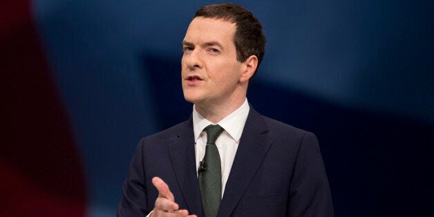 Chancellor of the exchequer George Osborne delivers his speech in the second day of the Conservative Party annual conference in the Manchester Central Convention Centre.