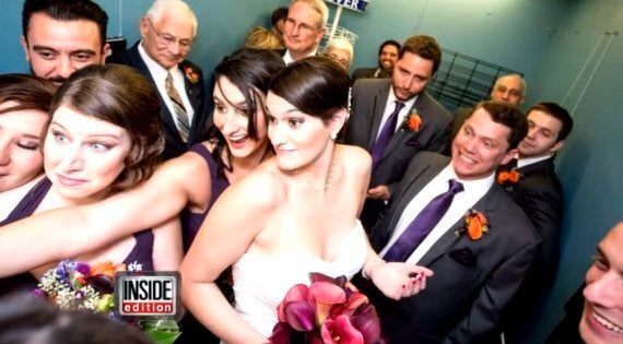 Bride And Groom Get Stuck In Lift With 22 Wedding Guests Hilarity 