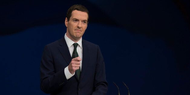 Britain's Chancellor of the Exchequer George Osborne speaks during the Conservative Party Conference, in Manchester, England, Monday Oct. 5, 2015. The ruling Conservative Party continue their annual conference on Monday, seemingly buoyant after their electoral triumph in May. (AP Photo/Jon Super)