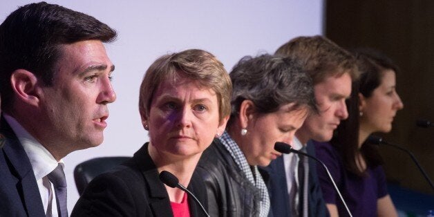 Andy Burnham, Yvette Cooper, Mary Creagh, and Liz Kendall (LEON NEAL/AFP/Getty Images)