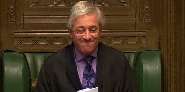 Speaker of the House of Commons John Bercow smiles