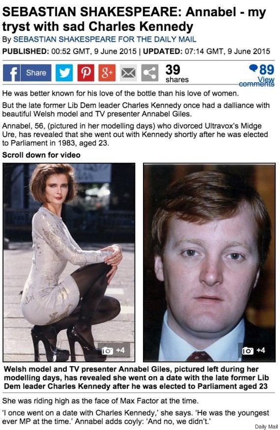 Annabel Giles Tears Apart The Daily Mail Over Charles Kennedy Article HuffPost UK