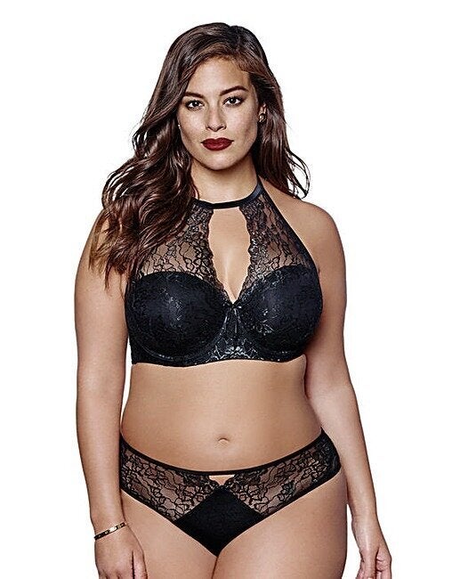 Ashley Graham, Intimates & Sleepwear, Ashley Graham Attraction Underwire Bra  36h Black And Purple