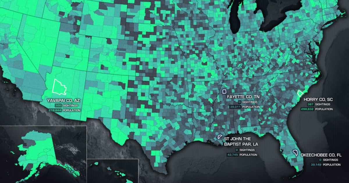 Here's Every UFO Sighting In The US Visualised On One Map HuffPost UK