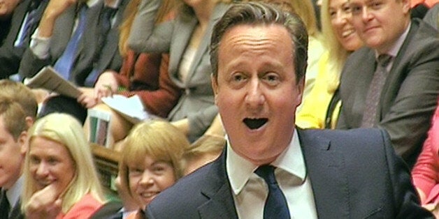 Prime Minister David Cameron speaks during Prime Minister's Questions in the House of Commons, London.