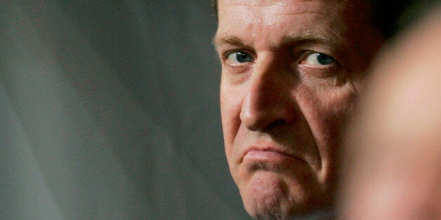 Alastair Campbell, the former communications director for Britain's Prime Minister Tony Blair, is seen before the rugby union Test match between the British and Irish Lions and Argentina, at the Millennium Stadium in Cardiff, Wales, Monday, May. 23, 2005. The game ended in a 25-25 draw. (AP Photo/Matt Dunham)