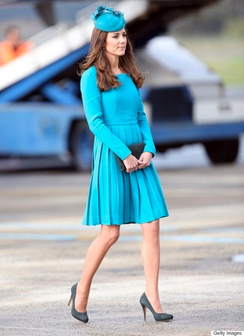 formal & gown red dress for women Kate Middleton Hot Pink Sequin Elegant Long Celebs Evening Prom Dress main image 1