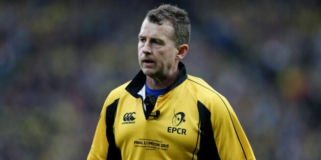 Referee Nigel Owens during the European Champions Cup Final at Twickenham Stadium, London.