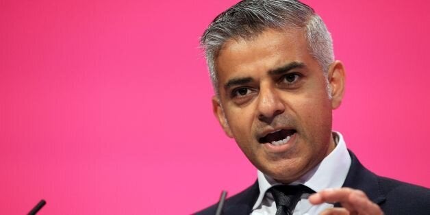 Shadow Secretary of State for Justice Sadiq Khan speaks during the Labour Party's annual conference at Manchester Central Convention Complex.