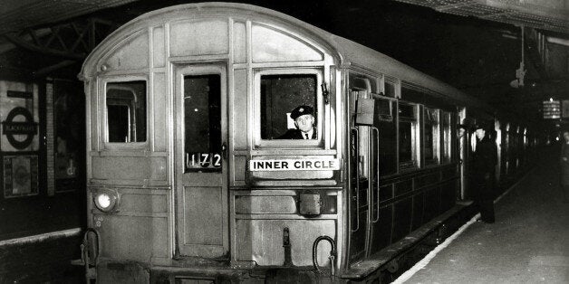 Transport, London Underground Trains, pic: circa 1940's, A London Underground train, of long service, at Blackfriars Station (Photo by Bentley Archive/Popperfoto/Getty Images)