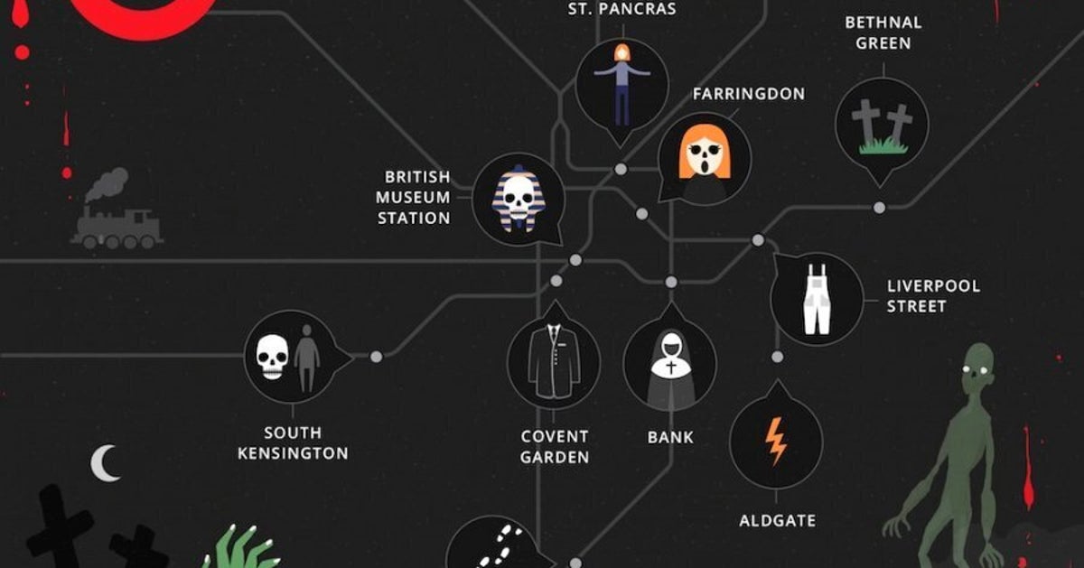 London Underground Tube Map Reveals The Most Haunted Stations ...