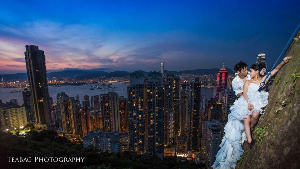 Steep cliffs over Hong Kong: