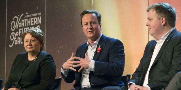 British Prime Minister David Cameron attending the Northern Future Forum in Reykjavik. He said he would 'guard very strongly against' emulating Norway