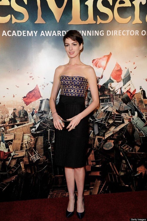 Anne Hathaway Wears Backless Givenchy Gown To Les Miserables World Premiere  | HuffPost UK Style