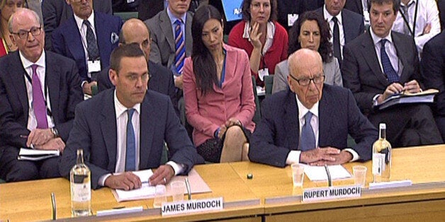 James Murdoch and Rupert Murdoch give evidence to the Culture, Media and Sport Select Committee in the last Parliament