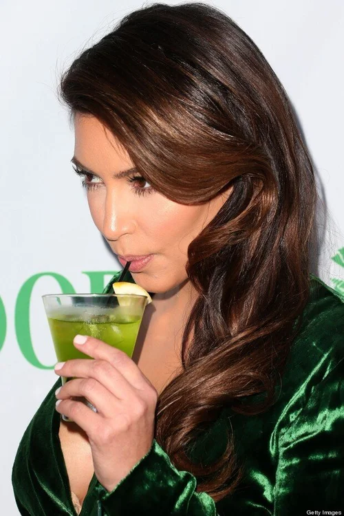 kim kardashian midori green dress These Kim Kardashian Midori Ads Exist and They're Hilarious