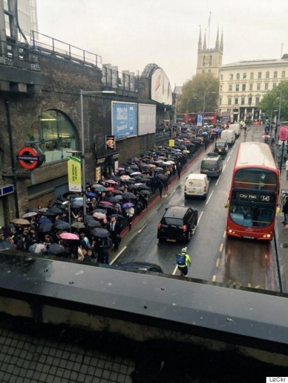 London Bridge DLR Strike Causes Chaos As Huge Queues Form Outside