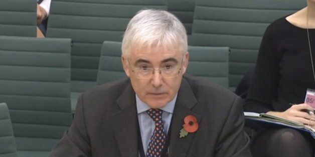 Lord David Freud, a work and pensions minister, giving evidence to MPs today