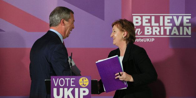 Ukip Leader Nigel Farage with Suzanne Evans in April