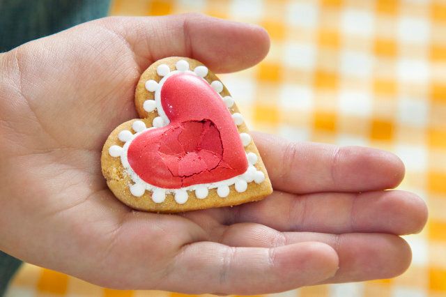 Heart shaped cookies for Valentine's Day