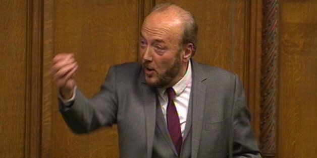 George Galloway MP speaks during a sitting of the house motion in the House of Commons