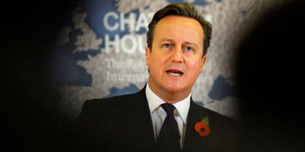 Prime Minister David Cameron delivers a speech on EU renegotiation, at Chatham House in London.