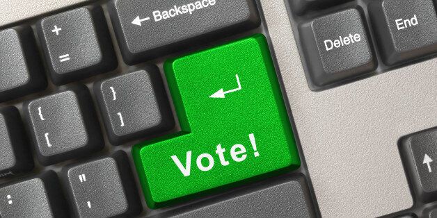 Computer keyboard with vote key