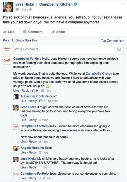 Woman Complains About Gay Friendly Campbell s Soup Advert Gets A  