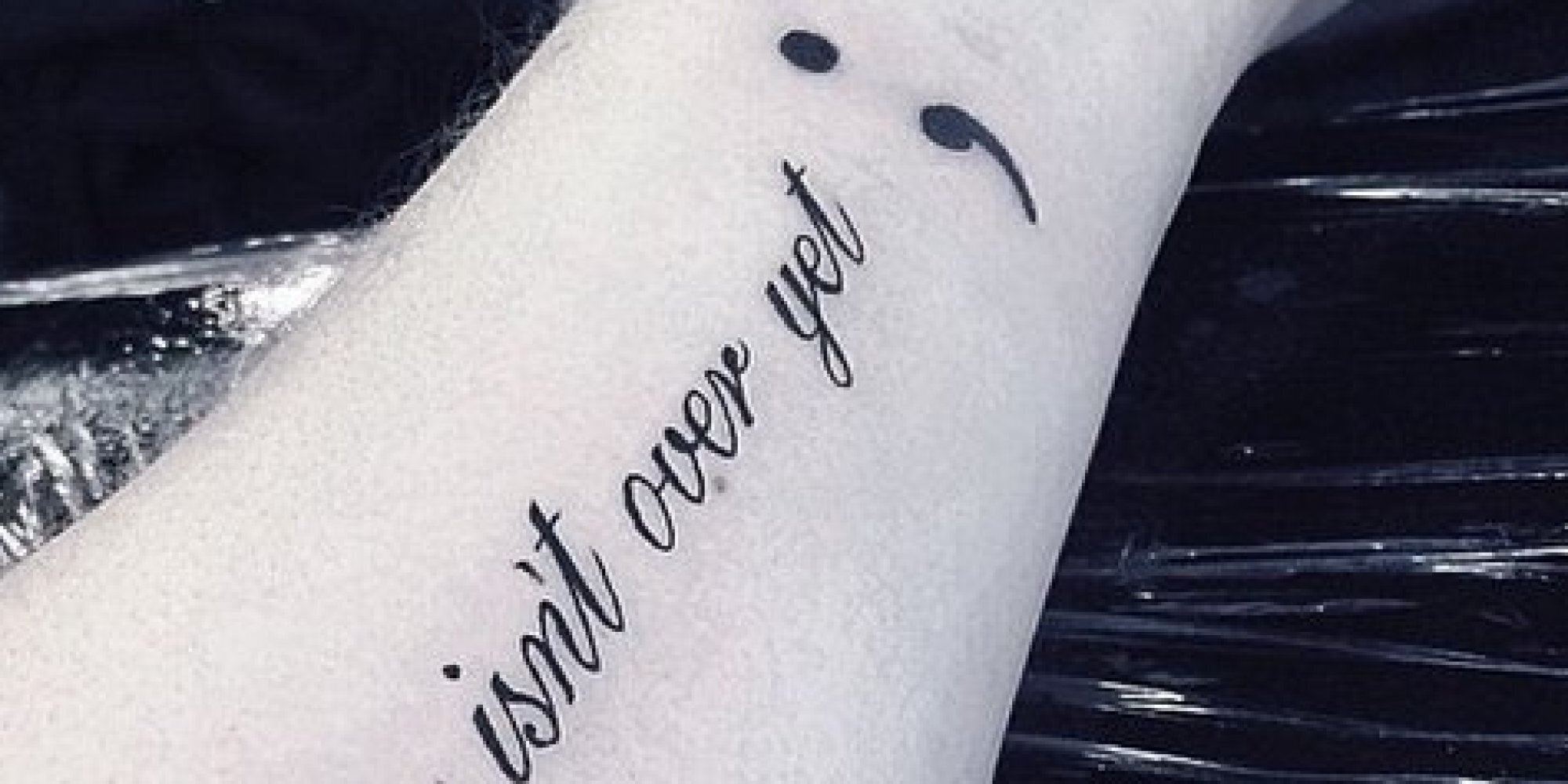 My Story Isnt Over Semicolon Temporary Tattoo - Etsy Sweden