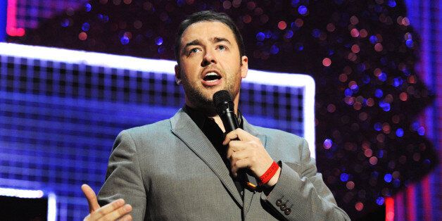 LONDON, ENGLAND - MARCH 06: Jason Manford performs onstage for 'Give It Up For Comic Relief' at Wembley Arena on March 6, 2013 in London, England. (Photo by Dave J Hogan/Getty Images)