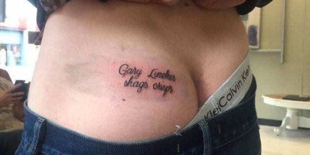 Man Tattoos 'Gary Lineker Shags Crisps' On His Bum (Much To His Mother's  Delight) | HuffPost UK Life
