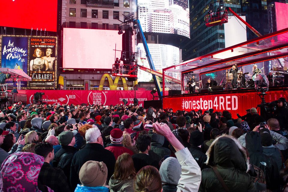 World AIDS Day (RED) 2014 Performance In Times Square