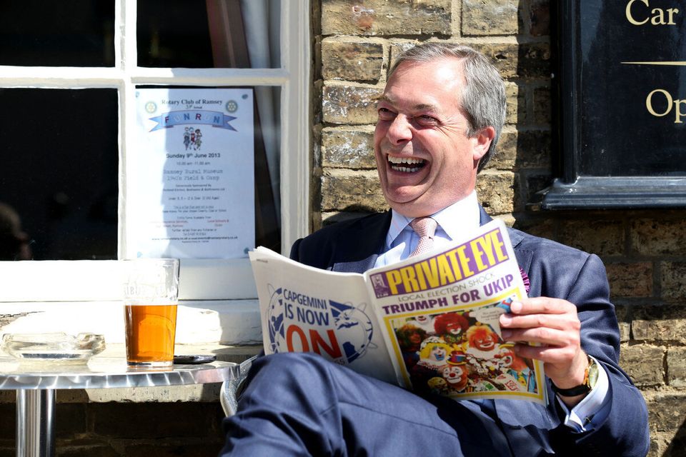 Farage finds Private Eye extremely unfunny