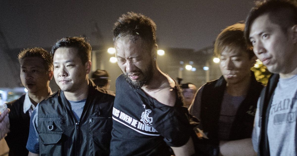Hong Kong Police Kick And Punch Handcuffed Protestor In