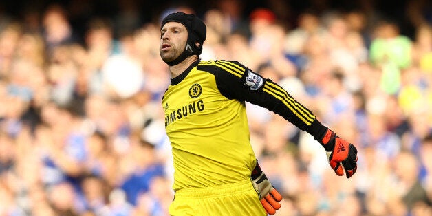 LONDON, ENGLAND - OCTOBER 05: Petr Cech of Chelsea the Premier League match between Chelsea and Arsenal at Stamford Bridge on October 5, 2014 in London, England. (Photo by Marc Atkins/Mark Leech Sports Photography/Getty Images)