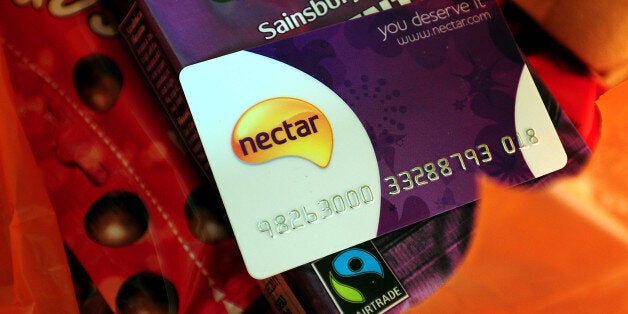 A general view of a Sainsbury Nectar loyalty card.