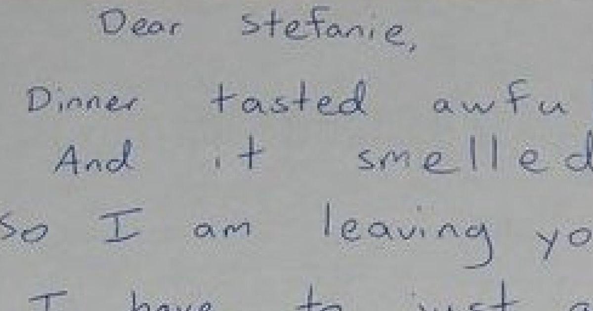 Dinner Was Awful Husband S Note For Newlywed Wife Isn T As Harsh As It First Appears