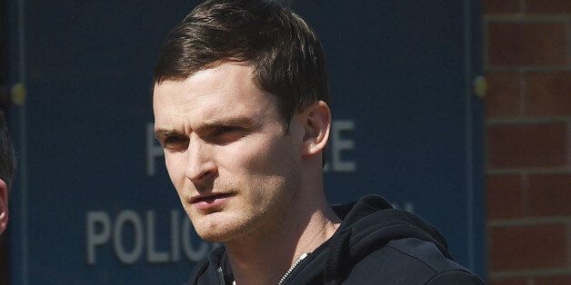England footballer and Sunderland winger Adam Johnson, arrives to answer bail at Peterlee Police station in County Durham, after he was arrested by Durham Police on suspicion of sexual activity with a girl under 16.