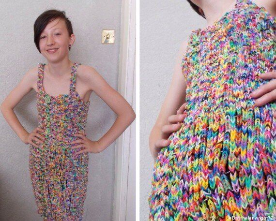 Loom bands dress finally sells, but for only £220