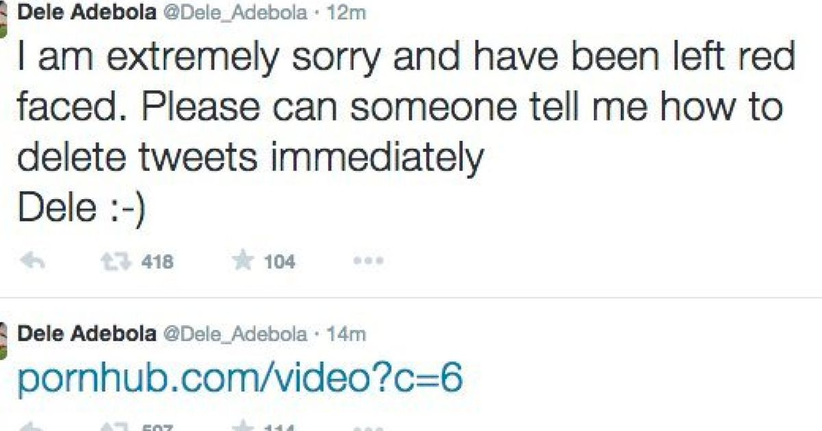 Dele Adebola Posts PornHub Link, Can't Delete Tweet | HuffPost UK Sport