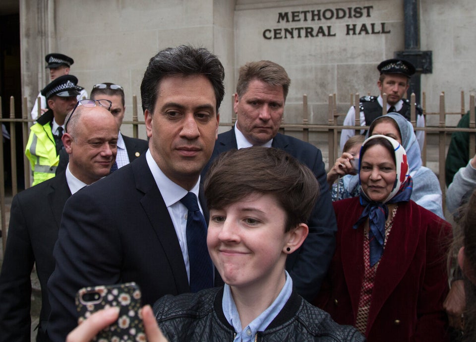 Ed Miliband and Nick Clegg Attend Citizens UK Event In London