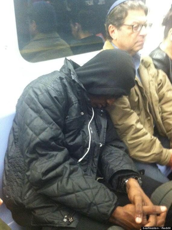 Sleeping Stranger Subway Picture On Q Train Defines Empathy And Is A Lesson In Being Good