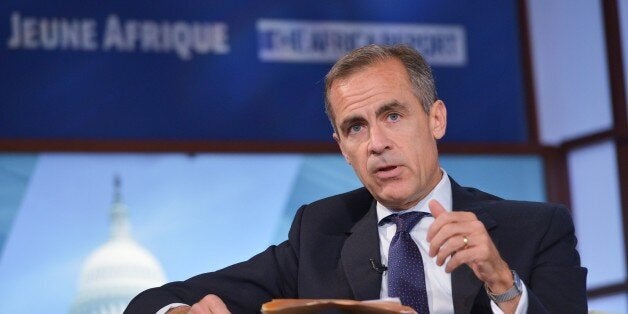 Bank of England Governor Mark Carney speaks during a discussion on ethics and finance at the 2014 IMF - World Bank Annual Meetings at George Washington University's Jack Morton Auditorium on October 12, 2014 in Washington, DC. AFP PHOTO/Mandel NGAN (Photo credit should read MANDEL NGAN/AFP/Getty Images)