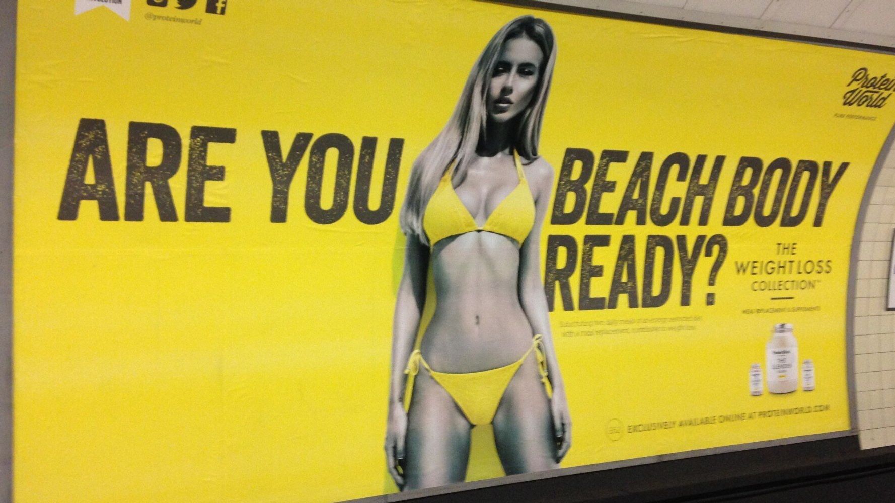 Protein World Beach Body Advert Will No Longer Appear In