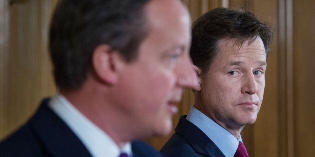 Prime Minister David Cameron and Deputy Prime Minister Nick Clegg hold a news conference at 10 Downing Street in London today where they talked about the confirmation that new laws are to be rushed through Parliament to allow police and MI5 to probe mobile phone and internet data.