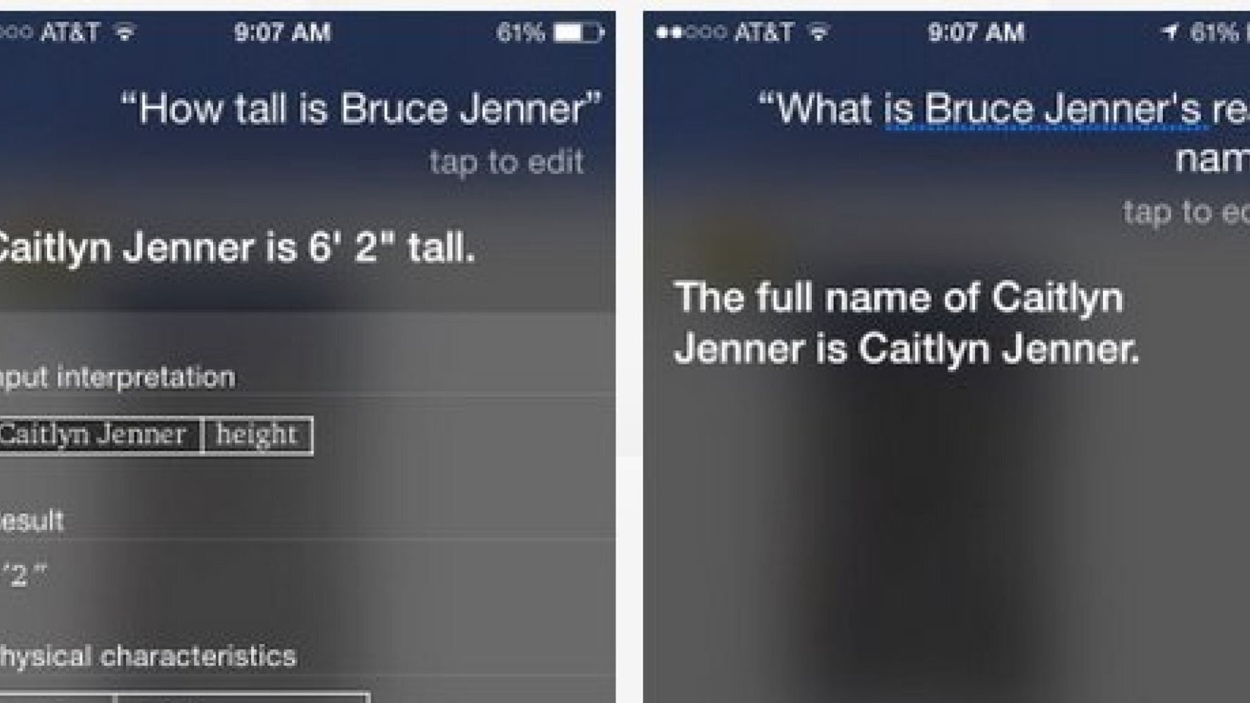 Siri Corrects People That Call Caitlyn Jenner 'Bruce' HuffPost UK Tech