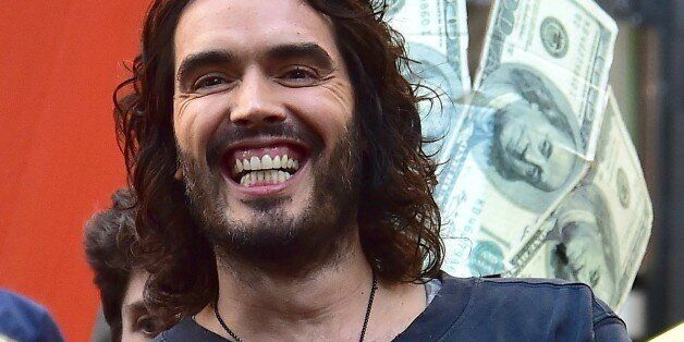 NEW YORK, NY - OCTOBER 14: Russell Brand is seen in Wall Street on October 14, 2014 in New York City. (Photo by Alo Ceballos/GC Images)