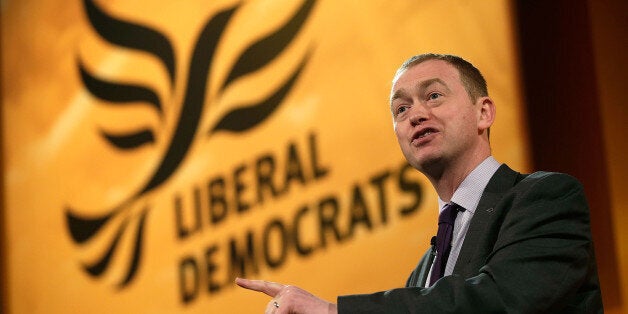 BRIGHTON, ENGLAND - MARCH 10: Tim Farron, President of the Liberal Democrats makes a speech at the Liberal Democrats Spring Conference on March 10, 2013 in Brighton, England. Deputy Prime Minister Nick Clegg delivered his keynote speech bringing the three day conference to a close. (Photo by Matthew Lloyd/Getty Images)