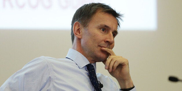 Health Secretary Jeremy Huntspeaks at the Reform think tank's The Future of Health conference, at the Royal College of Obstetricians and Gynaecologists in London.