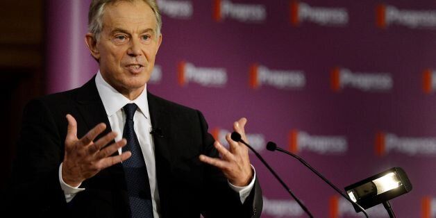 Former Prime Minister Tony Blair as he delivers Progress' inaugural annual Philip Gould Lecture.